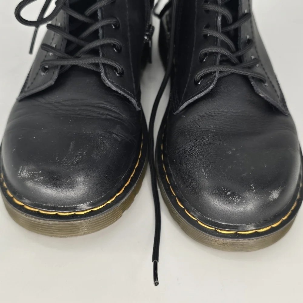 Dr martins Junior 1460 Softy T Leather Lace Up Boots black size boys 4 girls 5